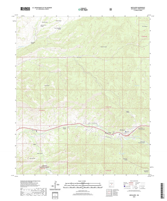 Mescalero New Mexico US Topo Map Image