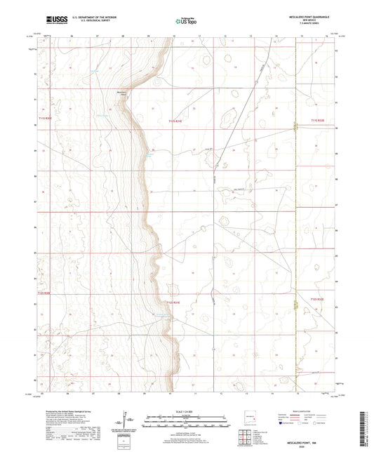 Mescalero Point New Mexico US Topo Map Image