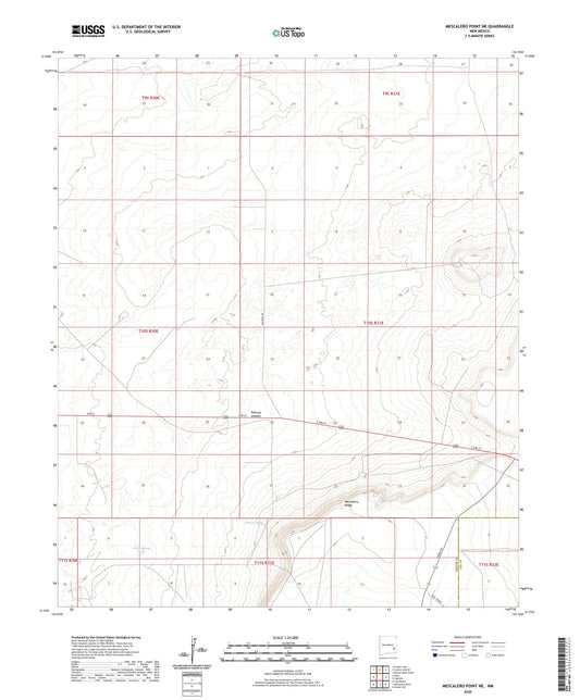 Mescalero Point NE New Mexico US Topo Map Image