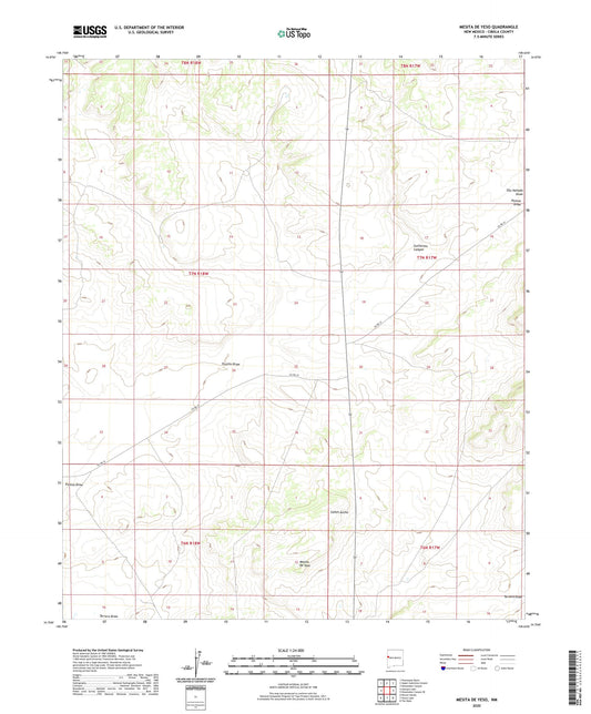 Mesita De Yeso New Mexico US Topo Map Image