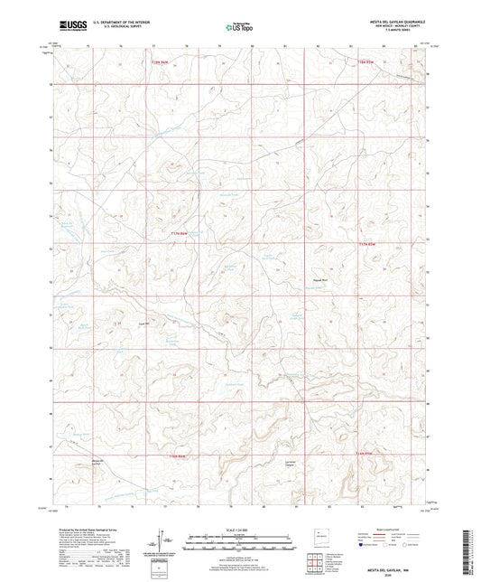 Mesita Del Gavilan New Mexico US Topo Map Image