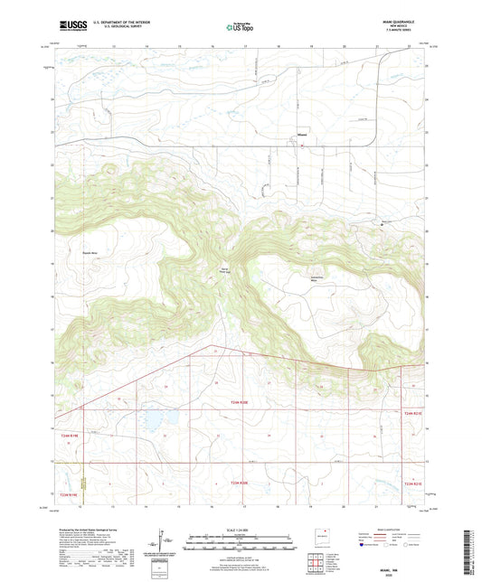 Miami New Mexico US Topo Map Image