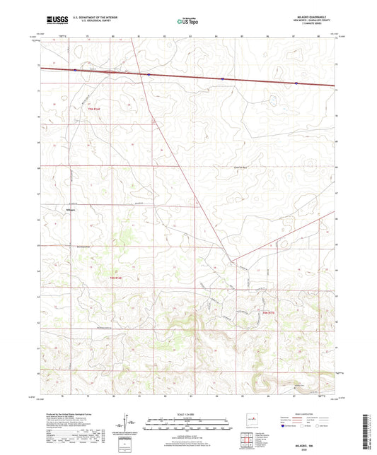 Milagro New Mexico US Topo Map Image