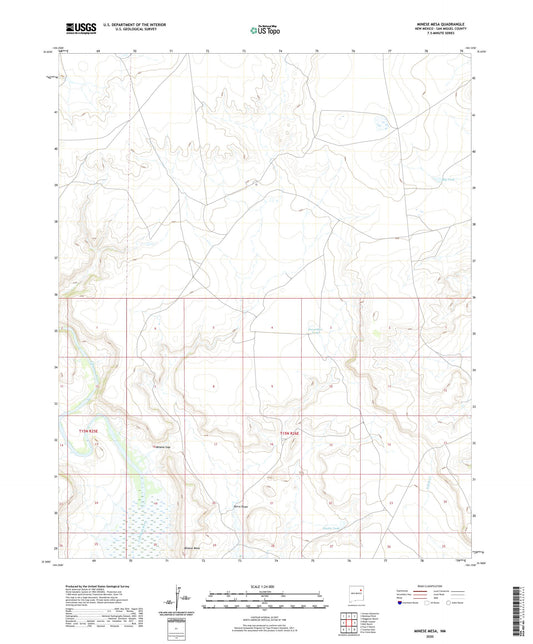 Minese Mesa New Mexico US Topo Map Image