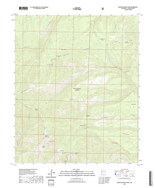 Mogollon Baldy Peak New Mexico US Topo Map Image