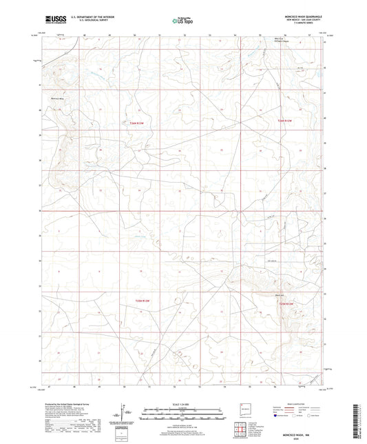 Moncisco Wash New Mexico US Topo Map Image