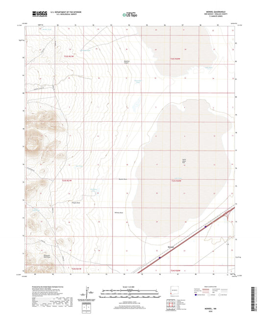 Mondel New Mexico US Topo Map Image
