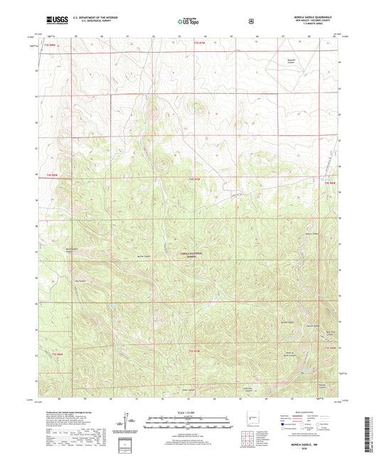 Monica Saddle New Mexico US Topo Map Image