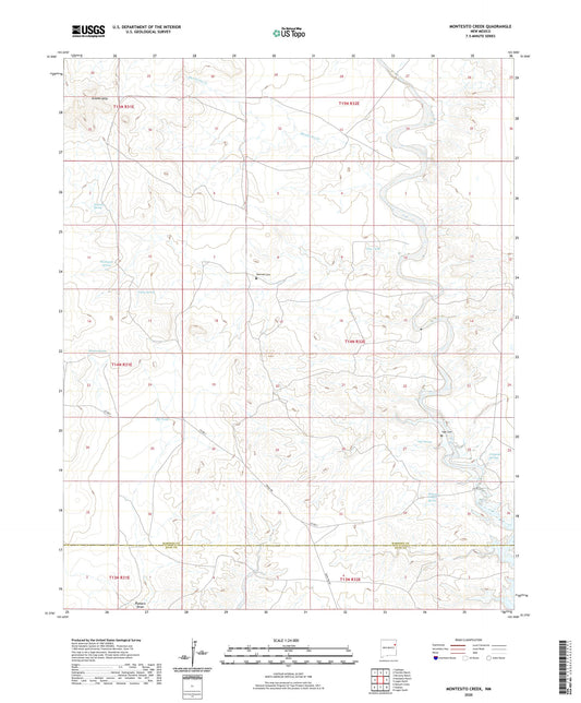 Montesito Creek New Mexico US Topo Map Image