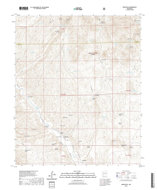 Monticello New Mexico US Topo Map Image