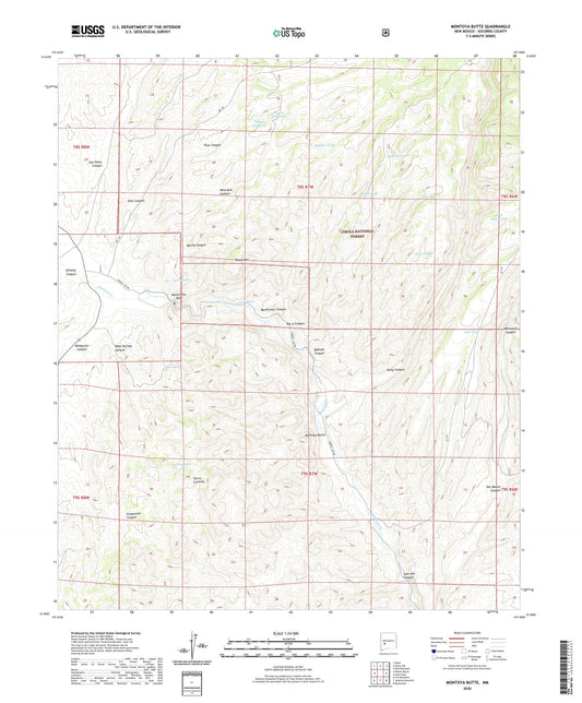 Montoya Butte New Mexico US Topo Map Image