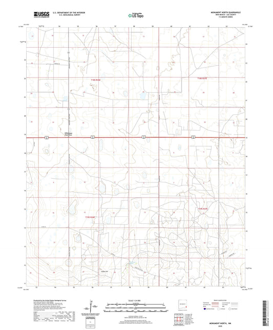 Monument North New Mexico US Topo Map Image
