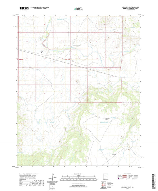Monument Point New Mexico US Topo Map Image