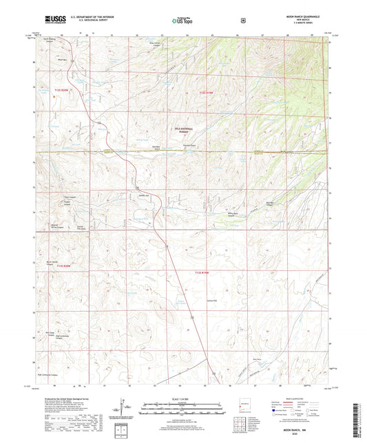 Moon Ranch New Mexico US Topo Map Image