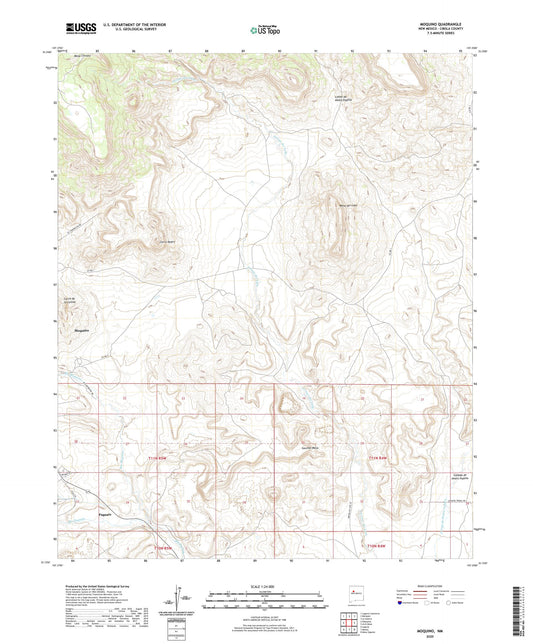 Moquino New Mexico US Topo Map Image