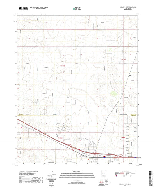 Moriarty North New Mexico US Topo Map Image