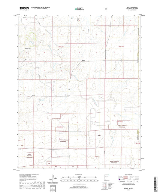 Moses New Mexico US Topo Map Image