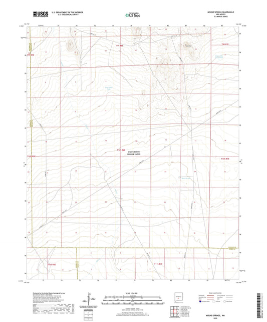 Mound Springs New Mexico US Topo Map Image