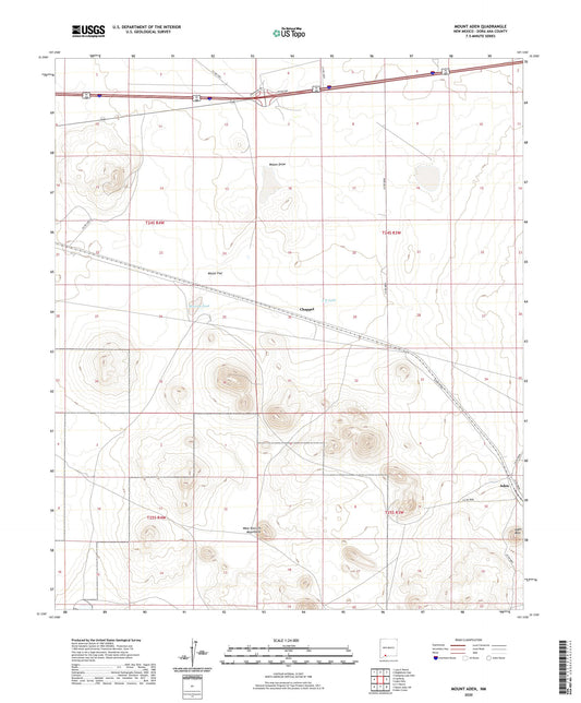 Mount Aden New Mexico US Topo Map Image