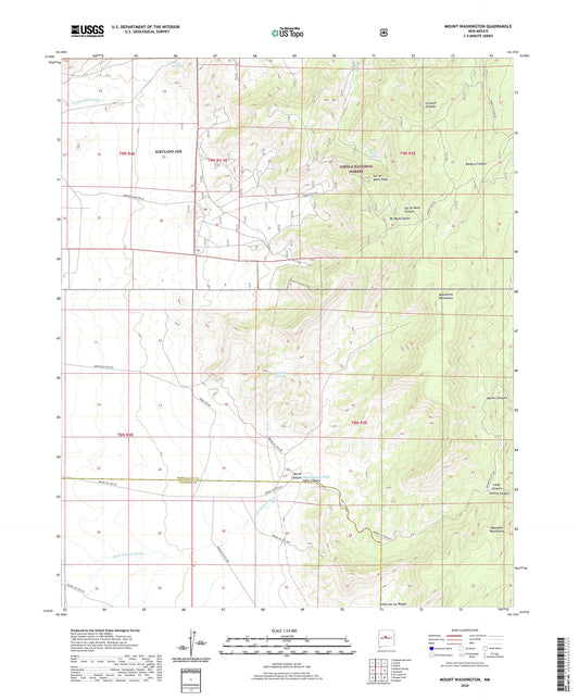 Mount Washington New Mexico US Topo Map Image