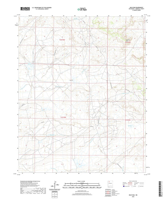 Mule Dam New Mexico US Topo Map Image