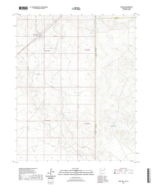 Nara Visa New Mexico US Topo Map Image
