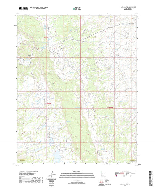 Narbona Pass New Mexico US Topo Map Image