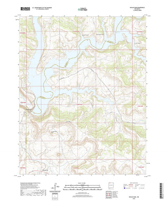 Navajo Dam New Mexico US Topo Map Image