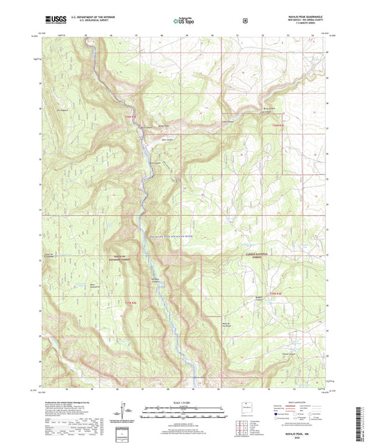 Navajo Peak New Mexico US Topo Map Image