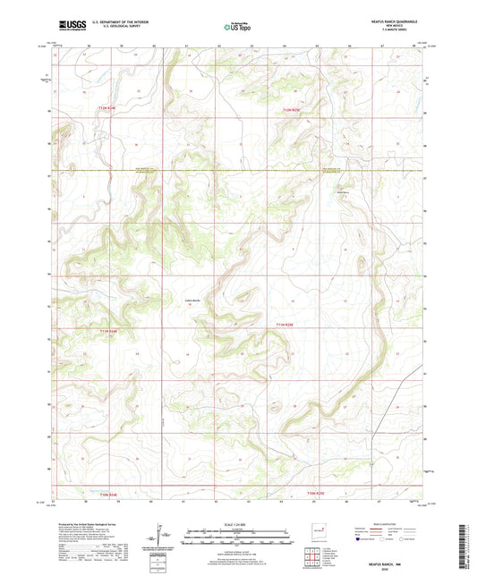 Neafus Ranch New Mexico US Topo Map Image