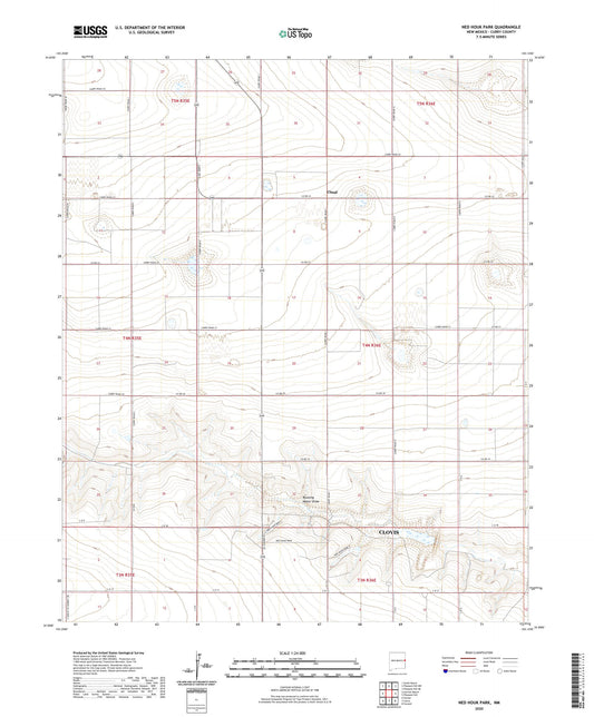 Ned Houk Park New Mexico US Topo Map Image
