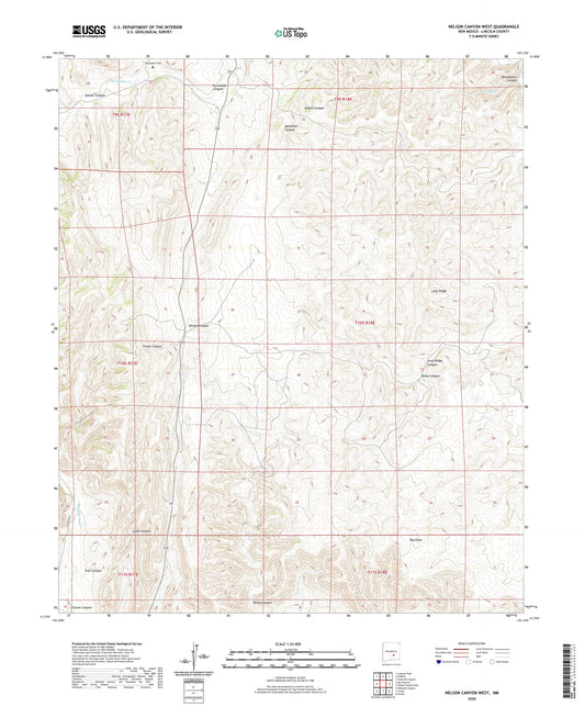 Nelson Canyon West New Mexico US Topo Map Image