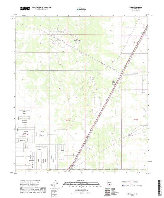 Newman New Mexico US Topo Map Image
