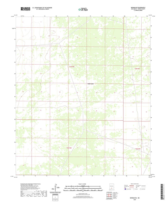 Newman NE New Mexico US Topo Map Image