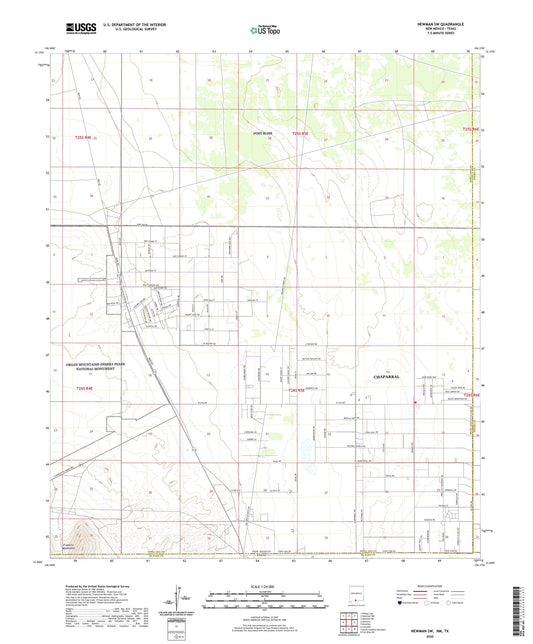 Newman SW New Mexico US Topo Map Image