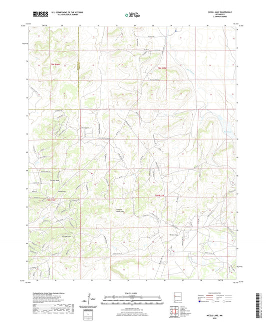 Nicoll Lake New Mexico US Topo Map Image