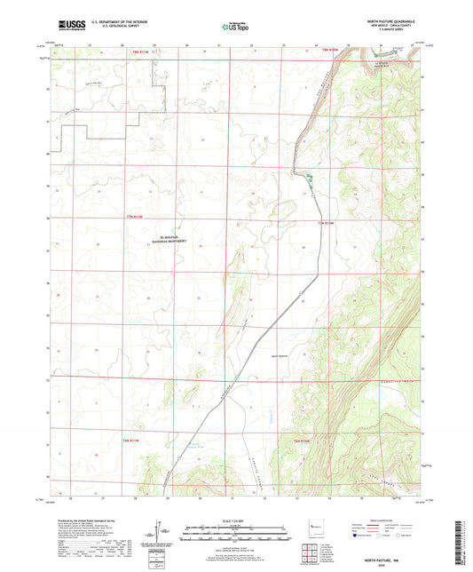 North Pasture New Mexico US Topo Map Image