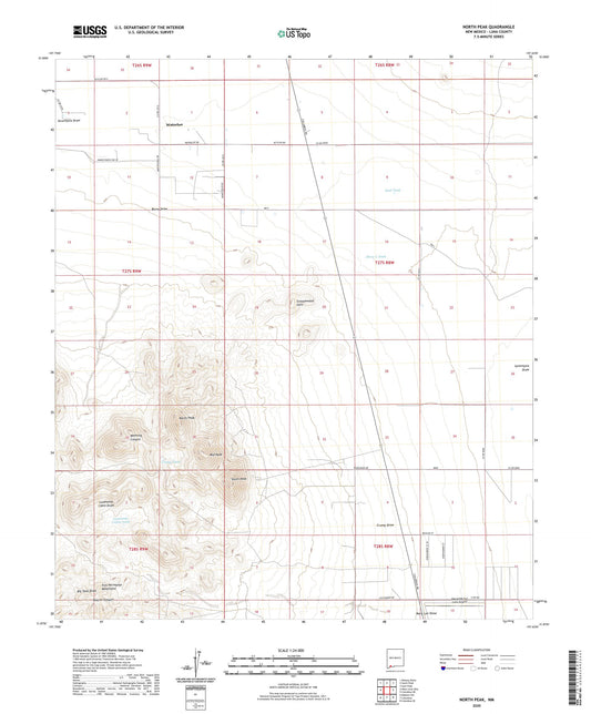 North Peak New Mexico US Topo Map Image
