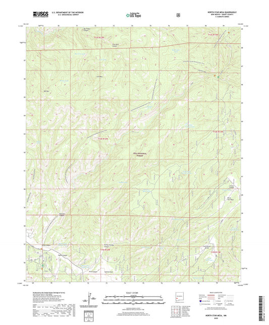 North Star Mesa New Mexico US Topo Map Image
