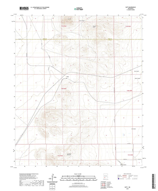 Nutt New Mexico US Topo Map Image