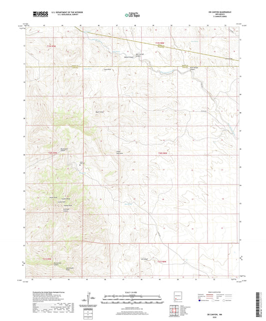 OK Canyon New Mexico US Topo Map Image