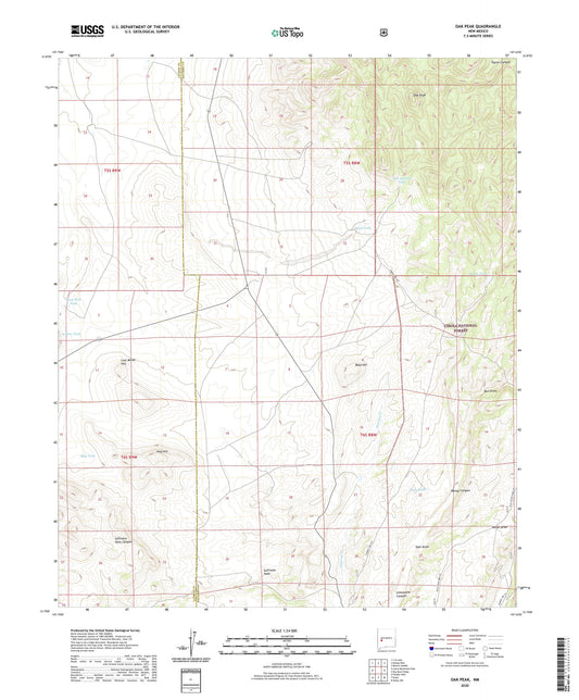 Oak Peak New Mexico US Topo Map Image