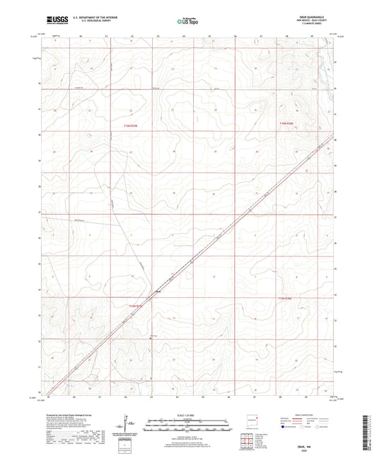 Obar New Mexico US Topo Map Image