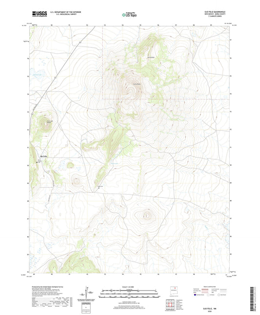 Ojo Feliz New Mexico US Topo Map Image