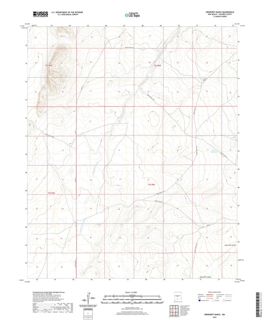 Orndorff Ranch New Mexico US Topo Map Image