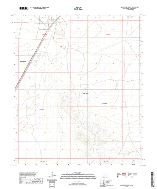 Orogrande South New Mexico US Topo Map Image