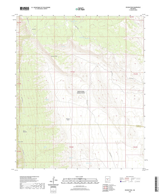 Oscura Peak New Mexico US Topo Map Image