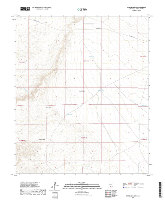Otero Mesa North New Mexico US Topo Map Image