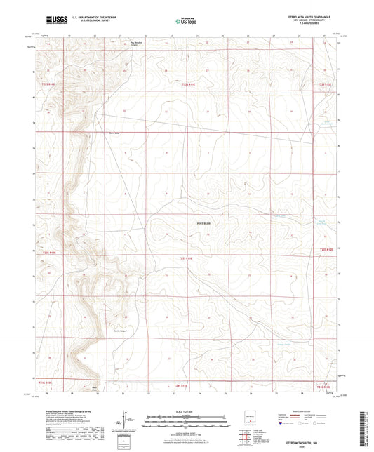 Otero Mesa South New Mexico US Topo Map Image