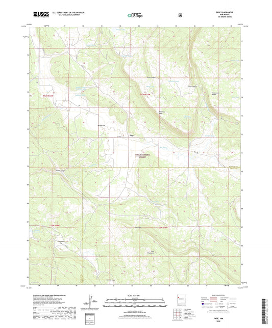 Page New Mexico US Topo Map Image
